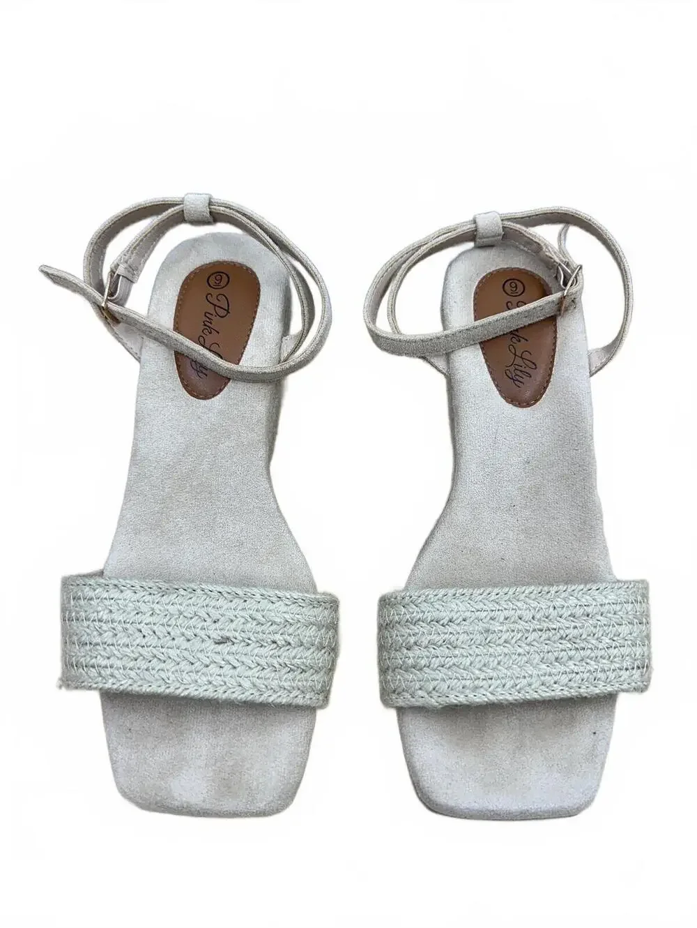 Pink Lily‎ woven espadrille wedge sandals